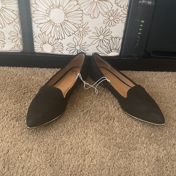 Suede black flats size 9.5 - Picture 5 of 6
